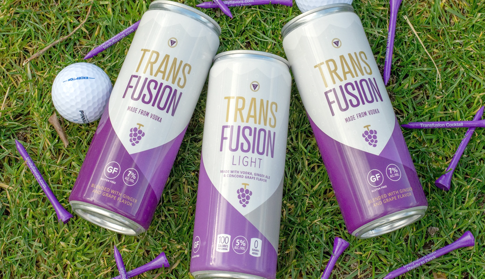 Canned Transfusion Drinks on Golf Course